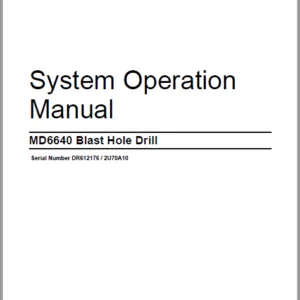 CAT Rotary Track Drills MD6640 Blast Hole Drill System Operation Manual - PDF DOWNLOAD