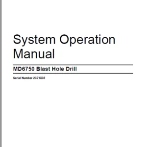 CAT Rotary Track Drills MD6750 Blast Hole Drill System Operation Manual - PDF DOWNLOAD
