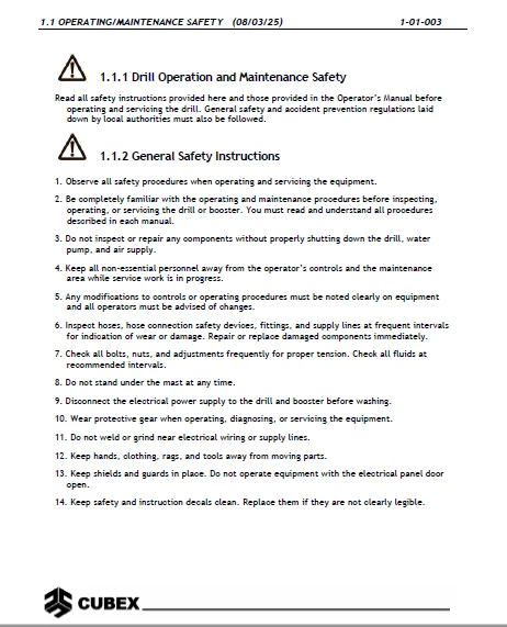 CAT Rotary Track Drills QXR 1120 Surface Drill MAINTENANCE MANUAL - PDF DOWNLOAD - Image 3