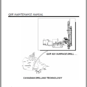 CAT Rotary Track Drills QXR 920 Surface Drill System Maintenance Manual - PDF DOWNLOAD