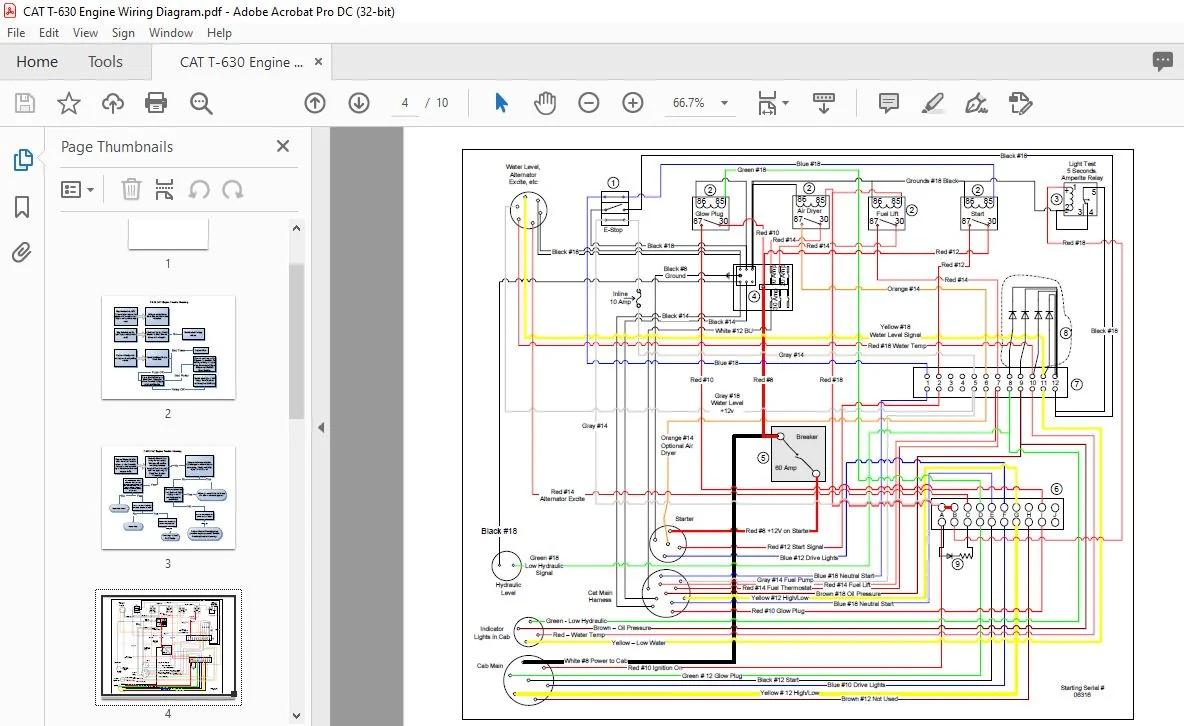 CAT T-630 Engine Wiring Diagram Manual - PDF DOWNLOAD - Image 3
