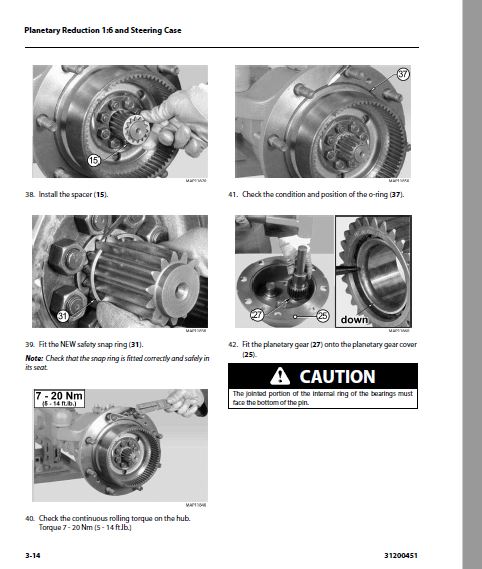 CAT TH255 TH255C Telehandler Axle Service manual + Disassembly ...