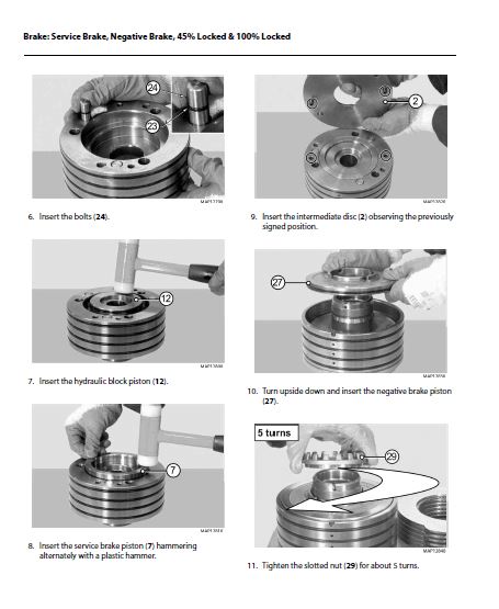 CAT TH255 TH255C Telehandler Axle Service manual + Disassembly ...