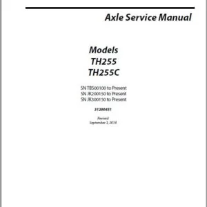 CAT TH255 TH255C Telehandler Axle Service manual +  Disassembly & Assembly Manual  - PDF DOWNLOAD