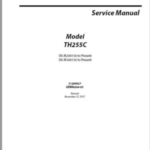 CAT TH255C Telehandler  Service manual + Engine + Axle Service Manual & Schematic Manual - PDF DOWNLOAD
