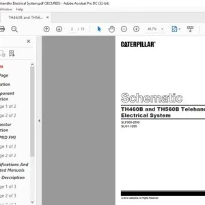 CAT TH460B and TH560B Telehandler Electrical System  Schematic Manual - PDF DOWNLOAD