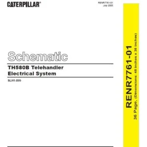 CAT TH580B Telehandler Electrical System Schematic Manual - PDF DOWNLOAD