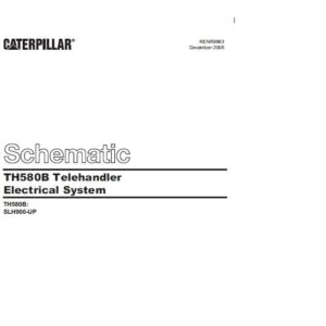 CAT TH580B Telehandler Electrical System Schematic Manual - PDF DOWNLOAD