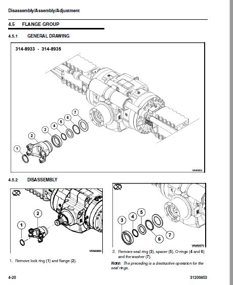 Cat Telehandler Th336 Th337 Th406 Th407 Th414 Th514 Th417 Service Manual Axle Service Manual 6232