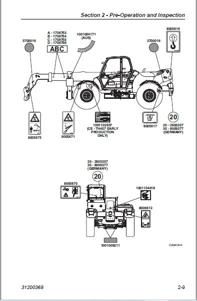 CAT Telehandler TH336C TH337 TH406 TH407 TH414 TH514 TH417 Engine + Operation & Maintenance Manual - PDF DOWNLOAD - Image 3