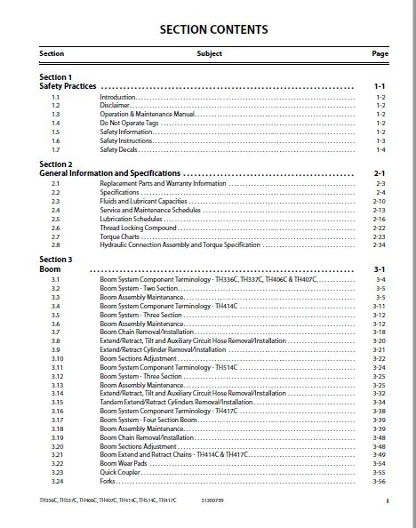 CAT Telehandler TH336C TH337C TH406C TH407C TH414C TH514C TH417C Service manual + Axle Disassembly /Assembly Manual & Schematics - Image 6
