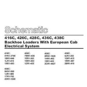 Cat 438C-2DR Backhoe Loader Hydraulic & Steering + Electrical System Schematic Manual - PDF DOWNLOAD