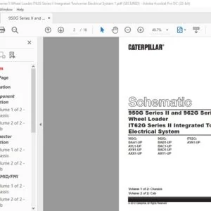 CAT950G Series II and 962G Series II Wheel Loader IT62G Series II Integrated Toolcarrier Electrical System Schematic Manual - PDF DOWNLOAD