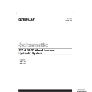 CATERPILLAR 926 & 926E Wheel Loaders Hydraulic System Schematic Manual - PDF DOWNLOAD