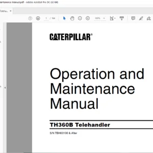 Cat TH220B & TH330B Telehandler Service Manual - PDF DOWNLOAD