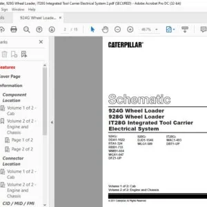 Cat 924G Wheel Loader, 928G Wheel Loader, IT28G Integrated Tool Carrier Electrical System Schematic Manual - PDF DOWNLOAD