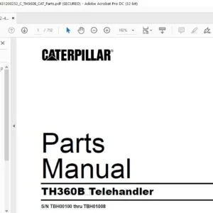 CAT TH414C GC TH417C GC Telehandler Service Manual + Engine  + Axle Service manual & Schematic Manual - PDF DOWNLOAD