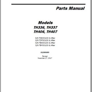 CAT Telehandler TH336C TH337 TH406 TH407  Parts Manual - PDF DOWNLOAD