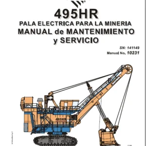 CAT Electric Rope Shovel 495HR PALA ELECTRICA PARA LA MINERIA MANUAL de MANTENIMIENTO y SERVICIO - PDF DOWNLOAD (Spanish)