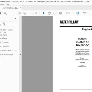 Cat telehandler TH336C TH337C TH406C TH407C TH414C TH514C TH417C Operation & Maintenance Manual - PDF DOWNLOAD