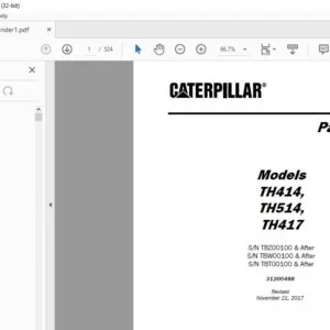 Cat telehandler TH336 TH337 TH406 TH407 TH414 TH514 TH417 Operation & Maintenance Manual - PDF DOWNLOAD