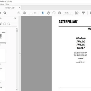 Cat Telehandler TH336C TH337C  TH406C  TH407C  TH414C  TH514C TH417C Schematic + Service Manual  - PDF DOWNLOAD