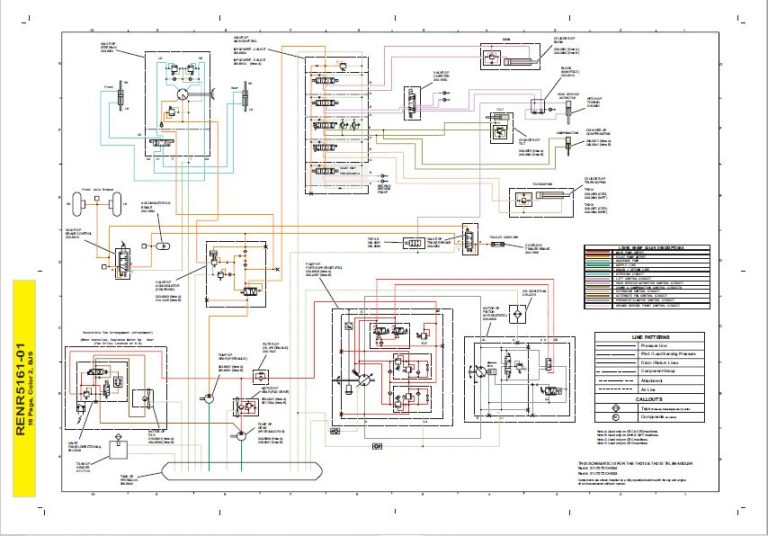 Cat Th210 And Th215 Telehandler Electrical System & Hydraulic Schematic 