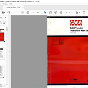 Case 1490 Tractor Operators Manual - PDF DOWNLOAD