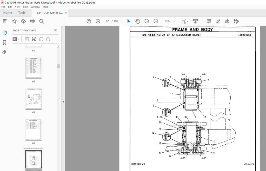 Cat 120H Motor Grader Parts Manual - PDF DOWNLOAD - HeyDownloads ...