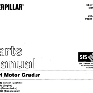 Cat 120H Motor Grader Parts Manual - PDF DOWNLOAD
