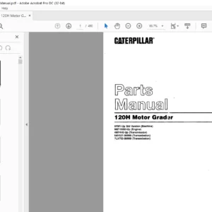 Cat 120H Motor Grader Parts Manual - PDF DOWNLOAD