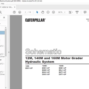 Cat 12M 140M & 160M Motor Grader Hydraulic System Schematic Manual - PDF DOWNLOAD