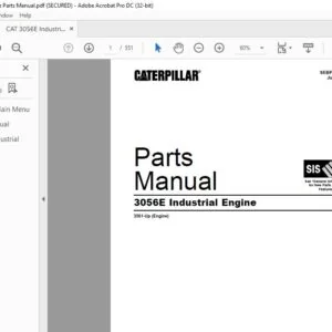 Cat 3056E Industrial Engine Parts Manual - PDF DOWNLOAD