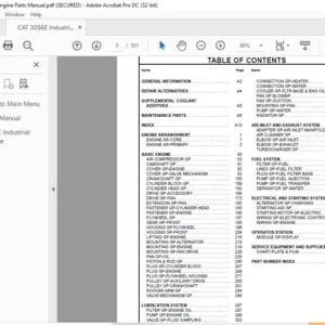 Cat 3056E Industrial Engine Parts Manual - PDF DOWNLOAD