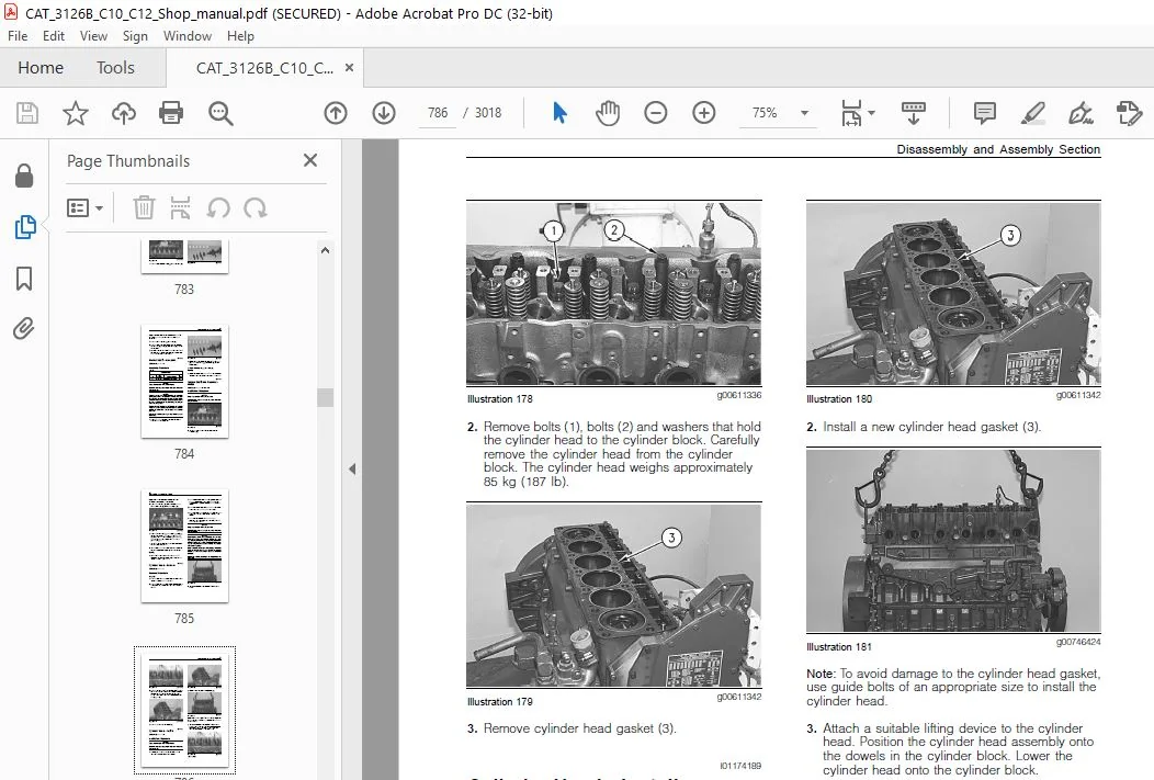 Cat 3100 HEUI Diesel Truck Engine Service Shop Manual - PDF DOWNLOAD - Image 2