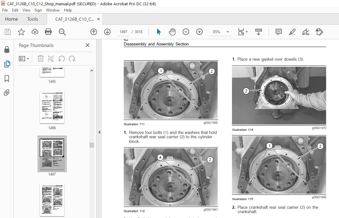 Cat 3100 HEUI Diesel Truck Engine Service Shop Manual - PDF DOWNLOAD - Image 3