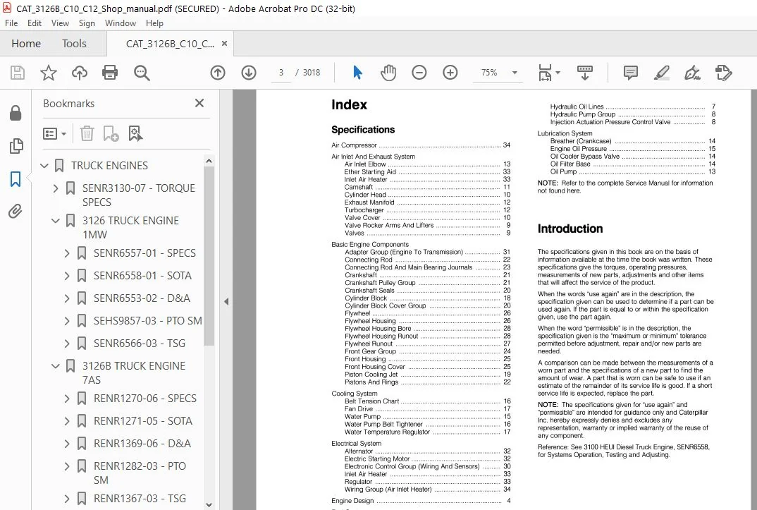 Cat 3100 HEUI Diesel Truck Engine Service Shop Manual - PDF DOWNLOAD - Image 5