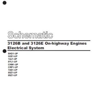 Cat 3126B & 3126E On-highway Engines Electrical System Schematic Manual - PDF DOWNLOAD
