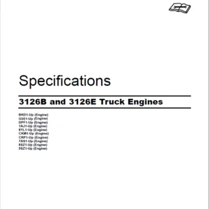 Cat 3126B & 3126E Shop Manual - PDF DOWNLOAD