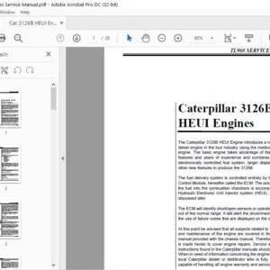 Cat 3126B HEUI Engines Service Manual - PDF DOWNLOAD