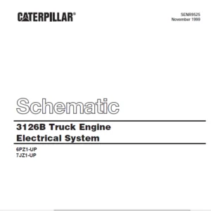 Cat 3126B Truck Engine Electrical System Schematic Manual - PDF DOWNLOAD