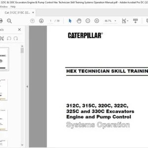 Cat 312C 315C 320C 322C 325C & 330C Hex Technician Skill Training Systems Operation Manual
