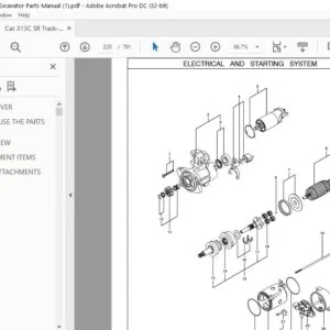 Cat 313C SR Track-Type Excavator Parts Manual - PDF DOWNLOAD