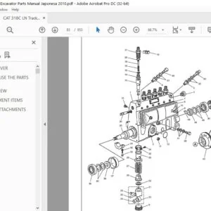 Cat 318C LN Track-Type Excavator Parts Manual - PDF DOWNLOAD