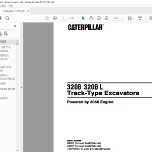Cat 320B 320B L Track-Type Excavators Parts Manual - PDF DOWNLOAD