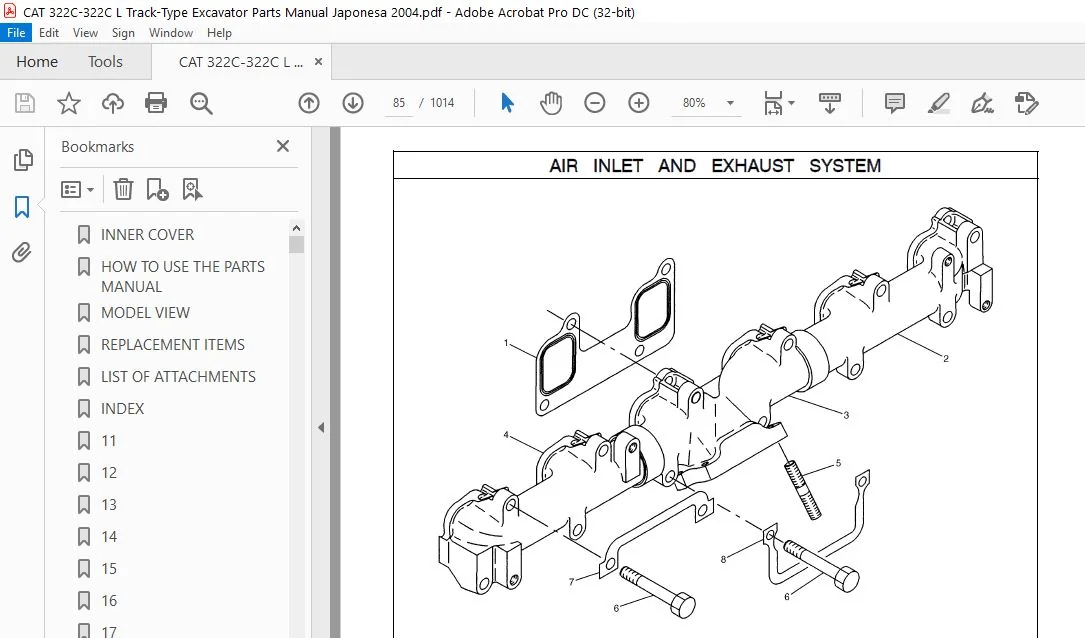 Cat 322C 322C L Track-Type Excavator Parts Manual - PDF DOWNLOAD - Image 2