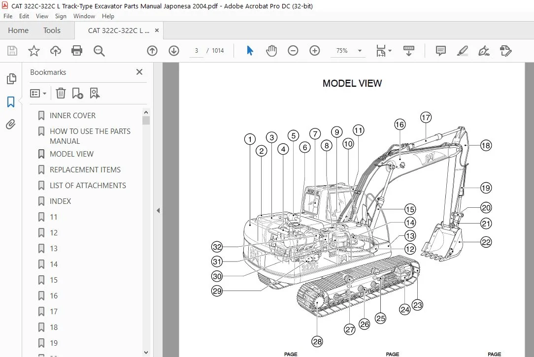 Cat 322C 322C L Track-Type Excavator Parts Manual - PDF DOWNLOAD - Image 5