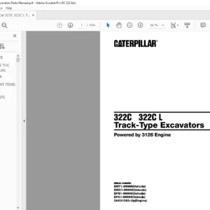 Cat 322C 322C L Track-Type Excavators Parts Manual - PDF DOWNLOAD