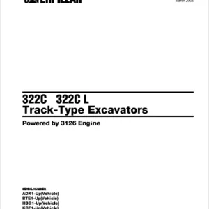 Cat 322C 322C L Track-Type Excavators Parts Manual - PDF DOWNLOAD