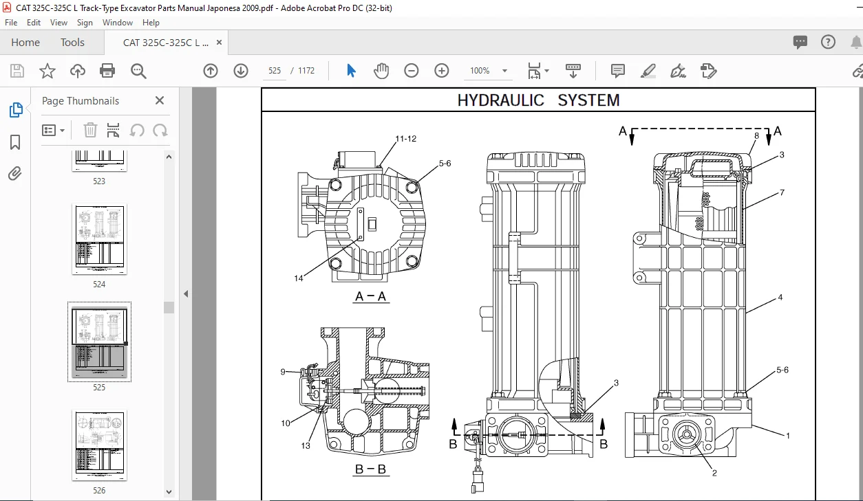 Cat 325C & 325C L Excavator Parts Catalog Manual PDF Download - Image 5